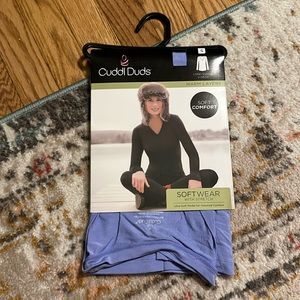 NWT Cuddl Duds Purple Long Sleeve V-Neck Top